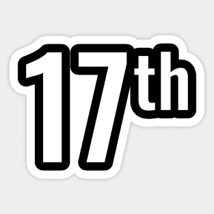 17th Sticker